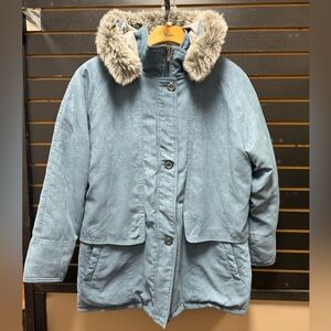 Forecaster of Boston Blue Faux Fur Hooded Coat XL